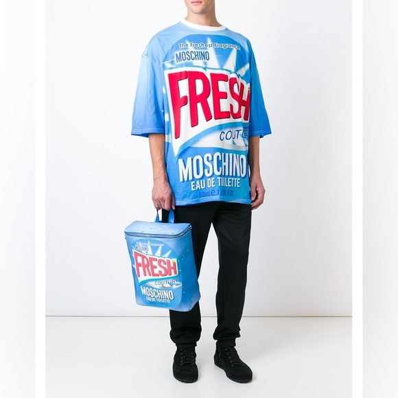 Moschino Couture Capsule Collection FRESH XL Blue Backpack Bag Runway 2016 main image 9